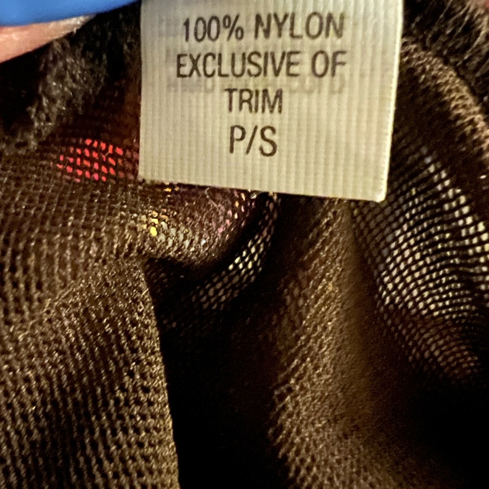 Elegant Brown Tulle Long Sleeve Top - Picture 4 of 4
